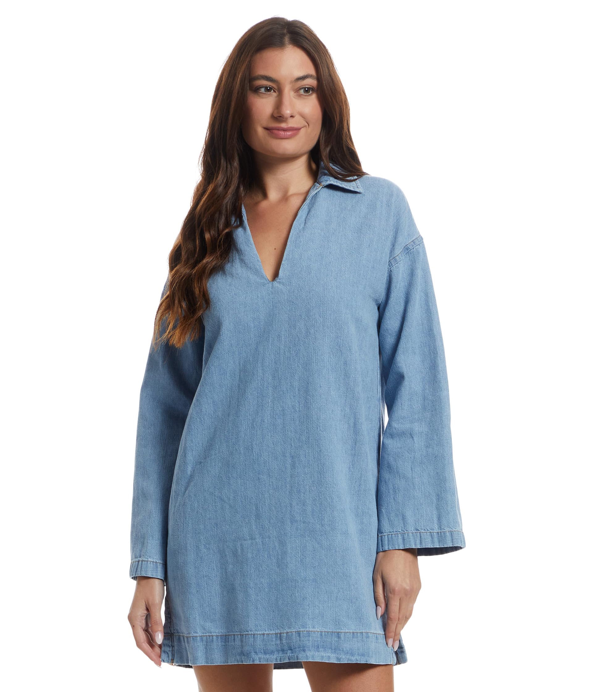 Faherty Linen Denim Sail Away Dress Женский