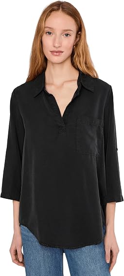 Tunic туника с отворотом и накладным карманом