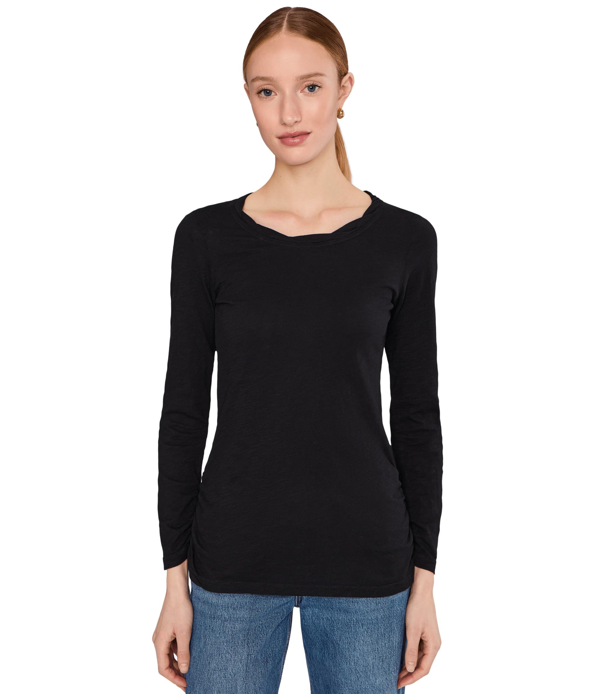 Long Sleeve Twisted Scoopneck Tee