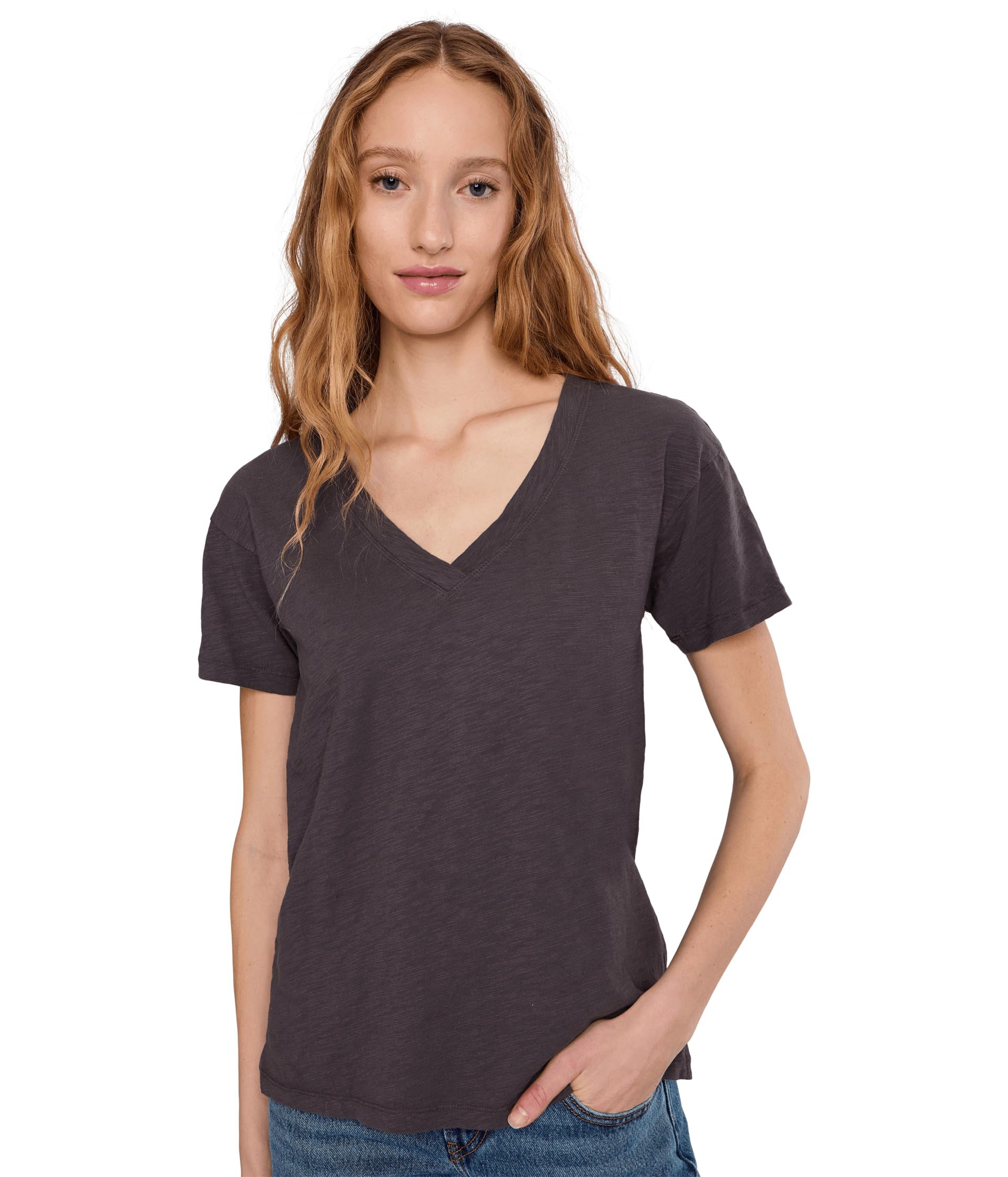 Футболка Mod-o-doc Short Sleeve V-Neck Boxy Tee