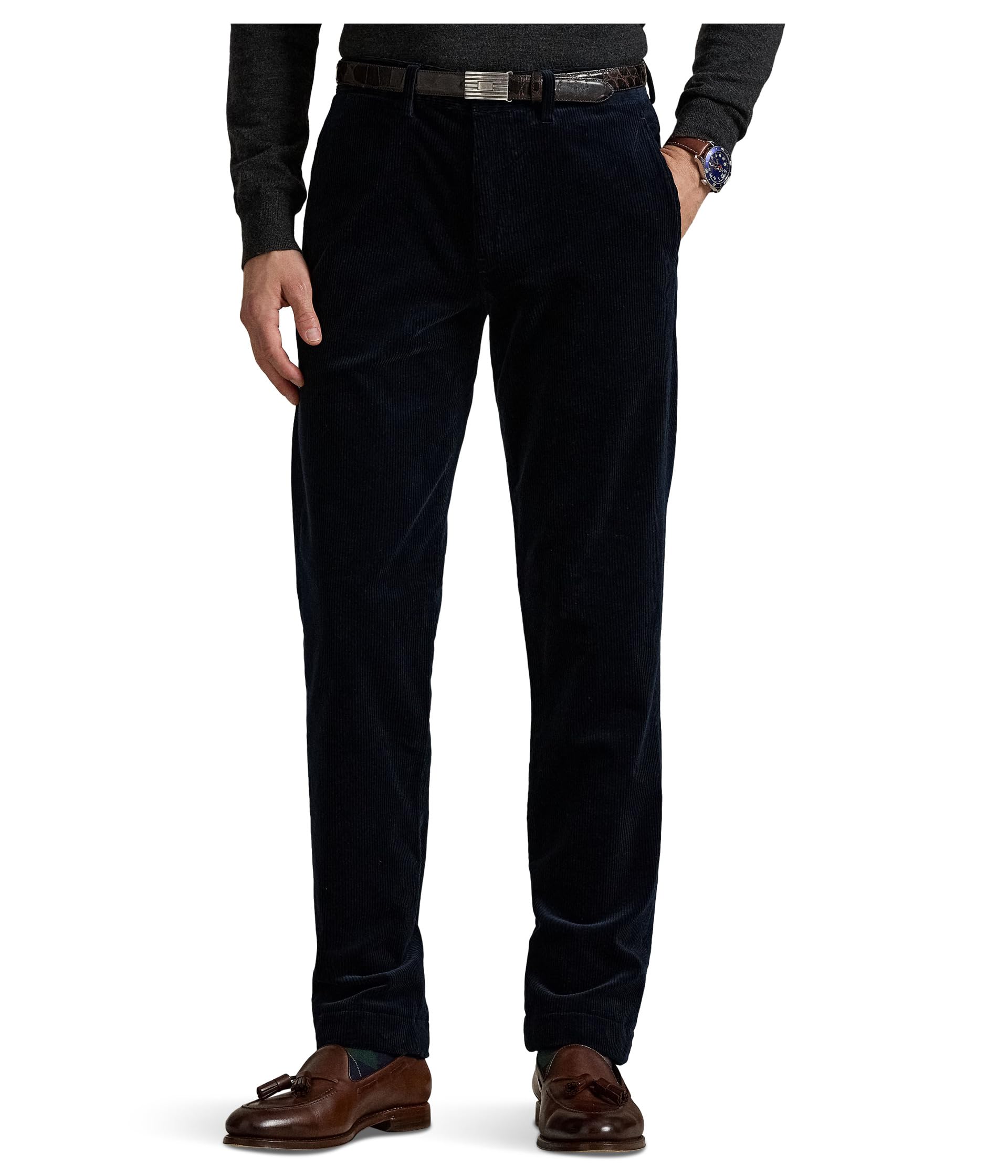Straight Fit Stretch Corduroy Pants