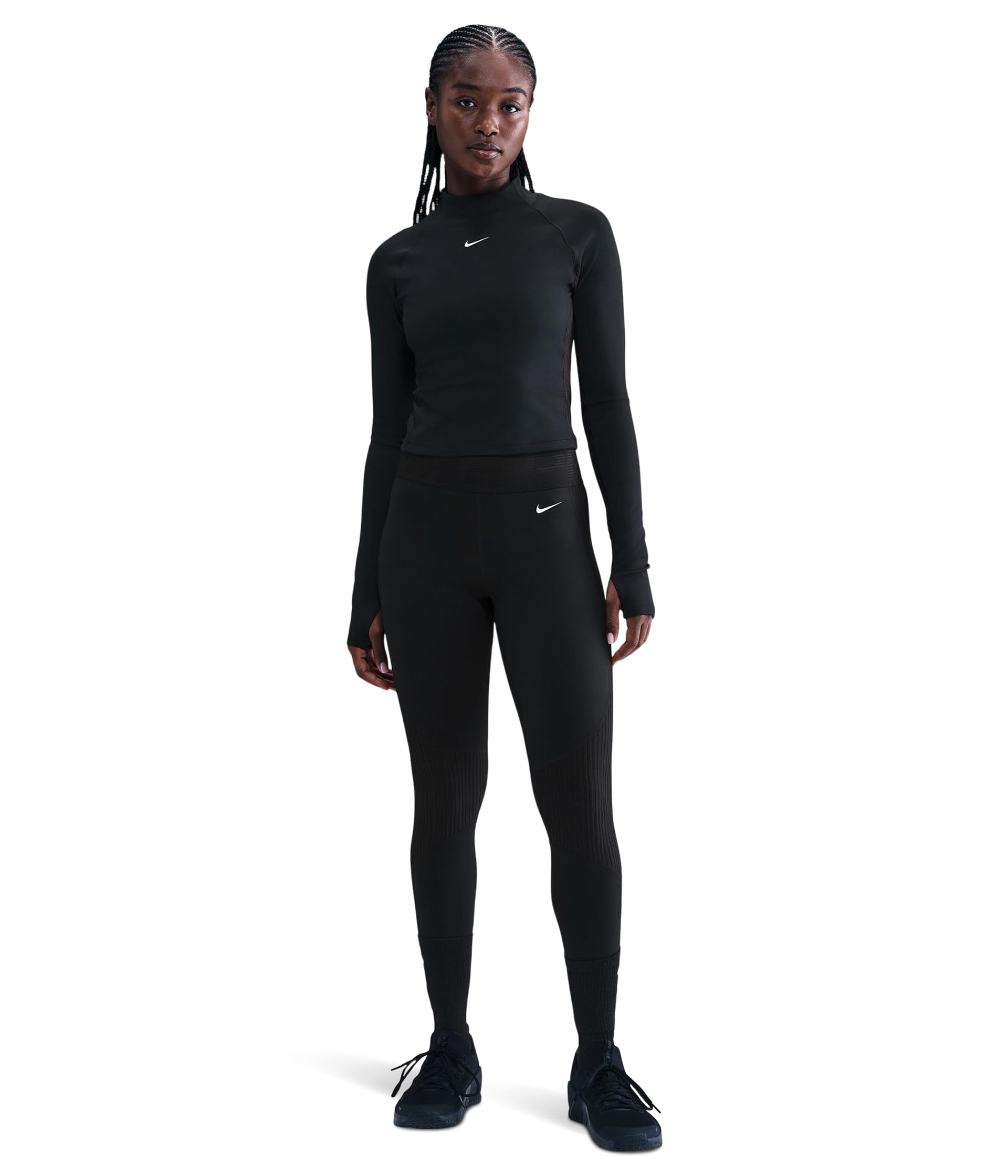 Pro Dri-FIT Warm Long Sleeve Grid Graphic Top