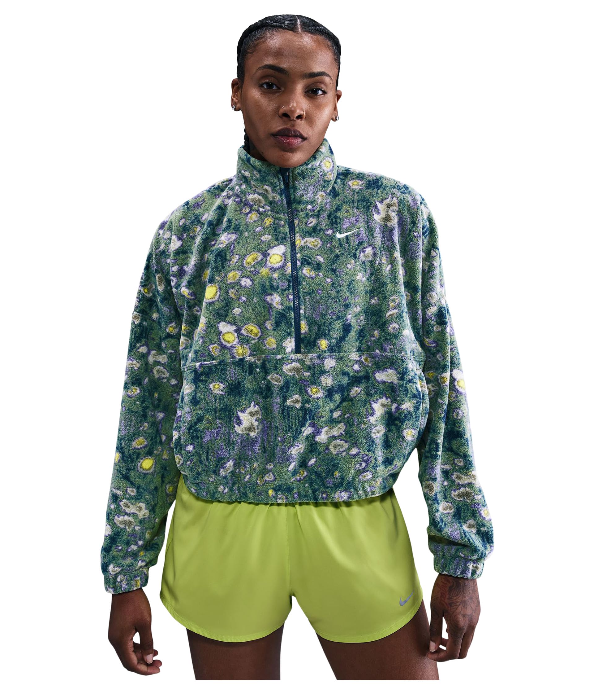 Nike полуzipped флисовый топ One Therma-FIT Oversized