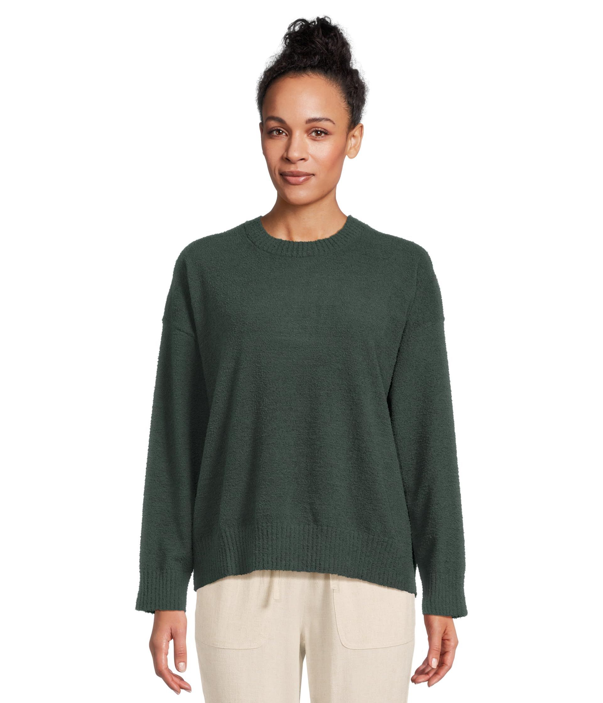 Recycled Boucle Crew Pullover