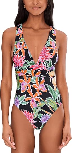 Seafolly слитный купальник Hothouse Flowers Cross Back