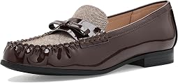 Dark Brown Patent/Brown Multi Tweed