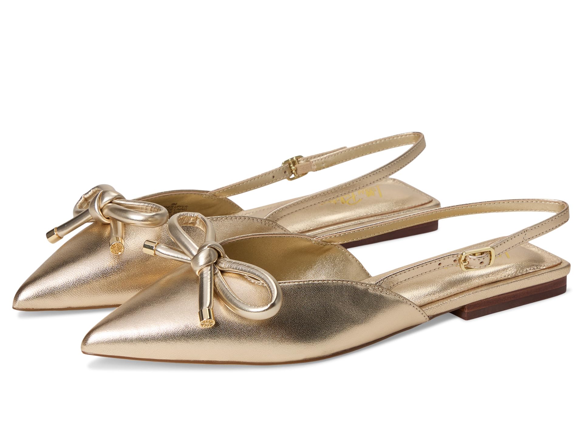 Кожаные туфли Brit Leather Bow Slingback