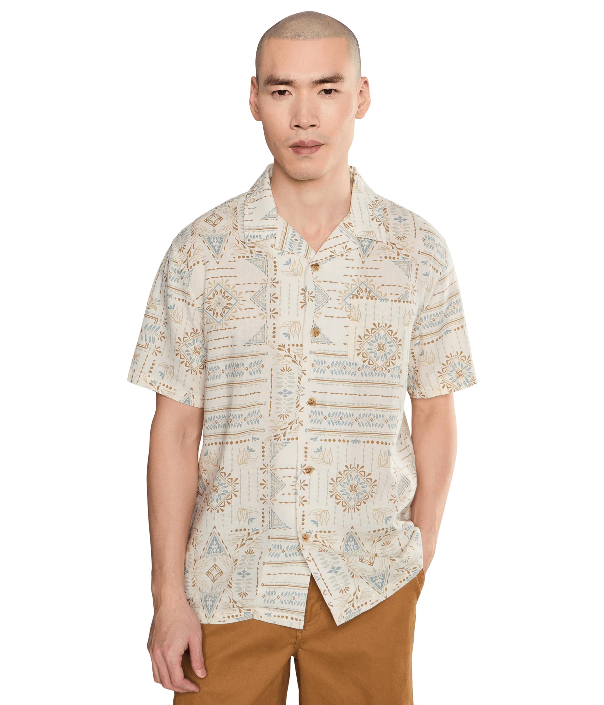 Pendleton Aloha Linen Camp рубашка с коротким рукавом Мужская