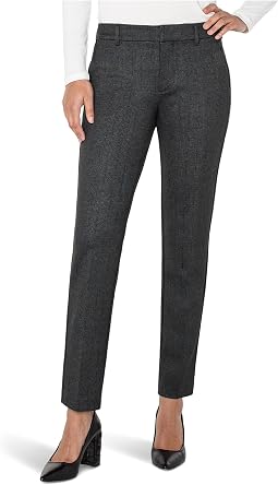 Брюки Kelsey Mid-rise из ponte-трикотажа с узором «елочка»
