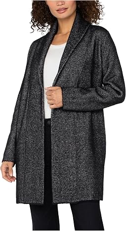 Liverpool Los Angeles Long Sleeve Open Knit Shawl Sweater Coat Женский