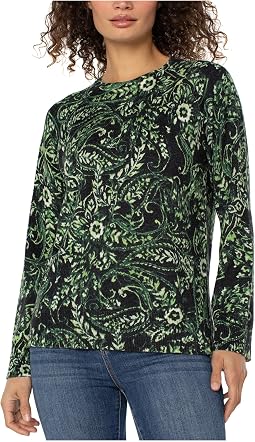 Женский джемпер Long Sleeve Printed Raglan Sweater W/ Side Slit