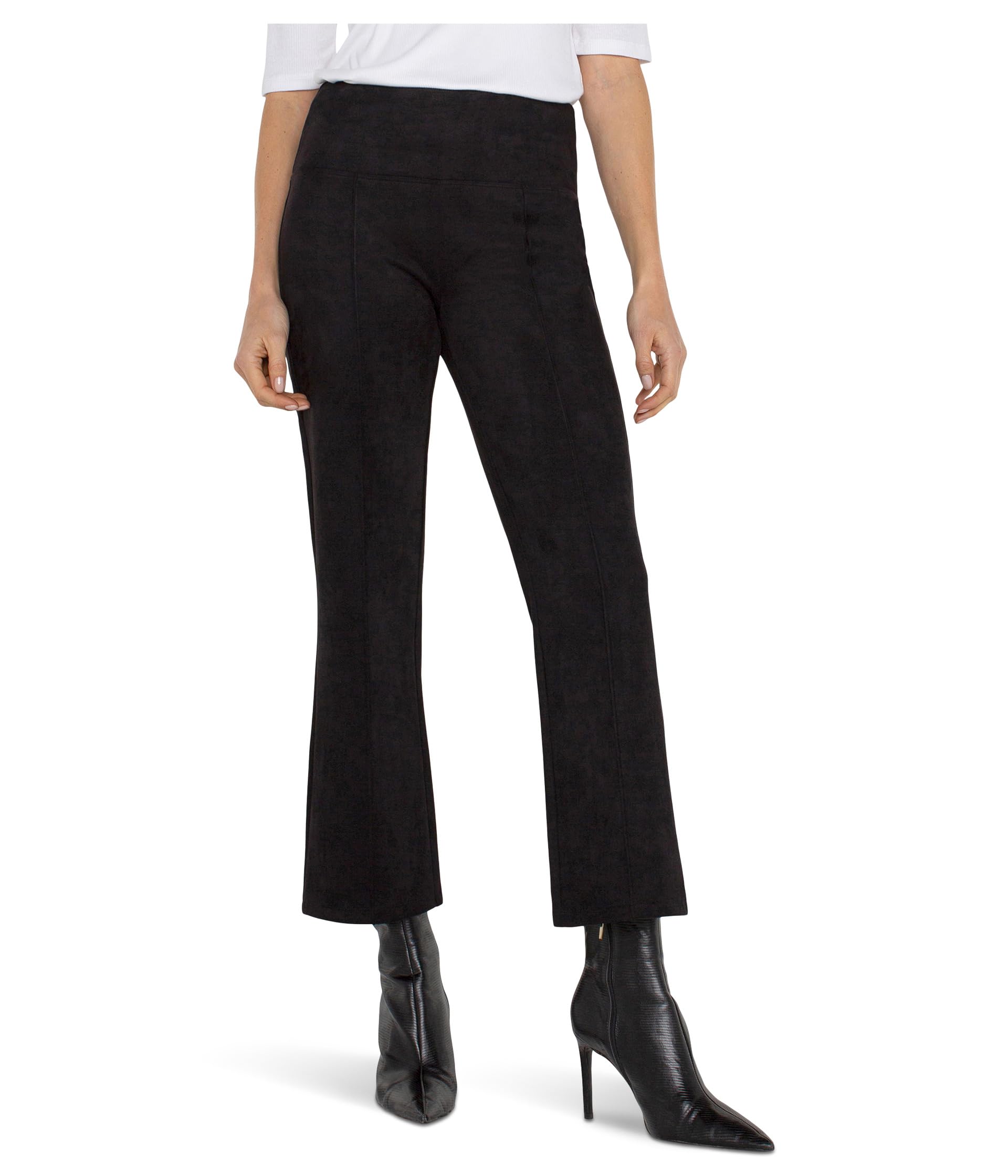 Женские брюки Petite Pearl Mid-Rise Crop Flare с подворотами 25"