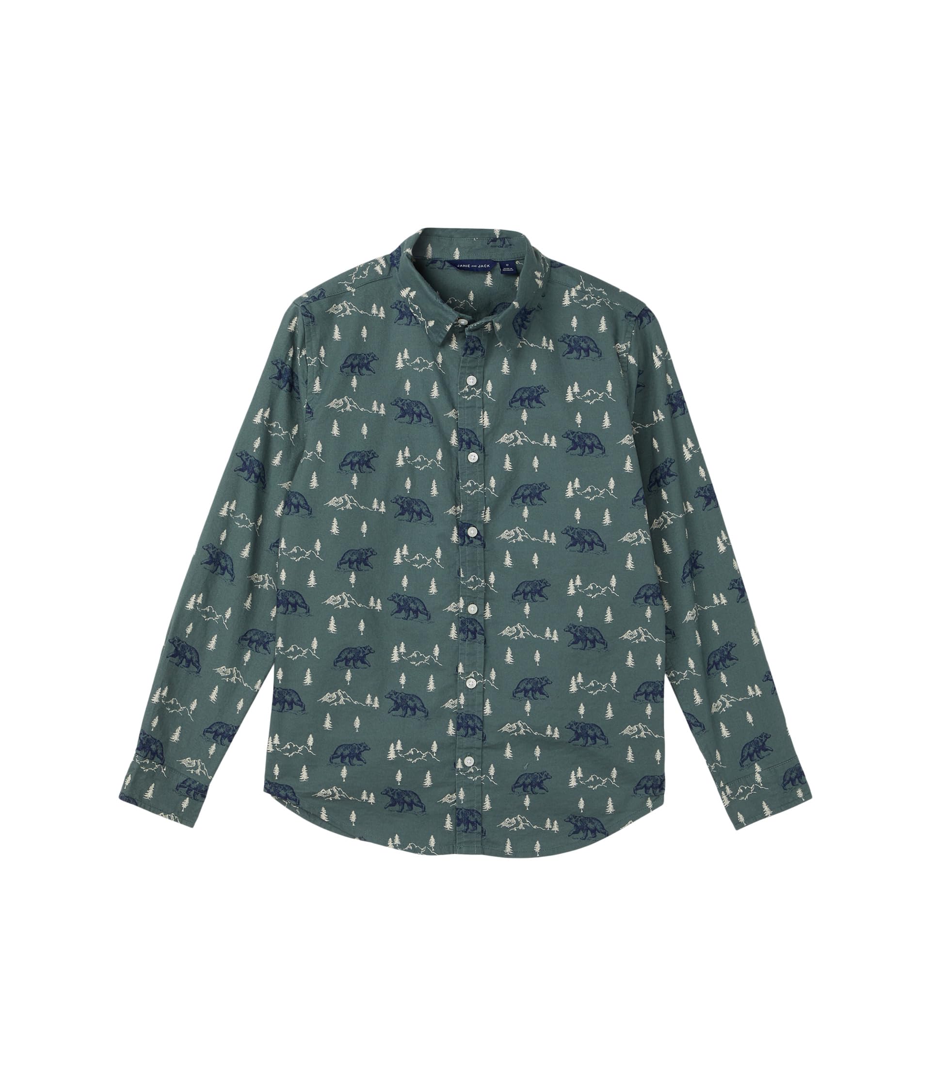 Printed Twill Button Down Shirt (Toddler/Little Kid/Big Kid)