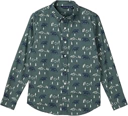 Printed Twill Button Down Shirt (Toddler/Little Kid/Big Kid)