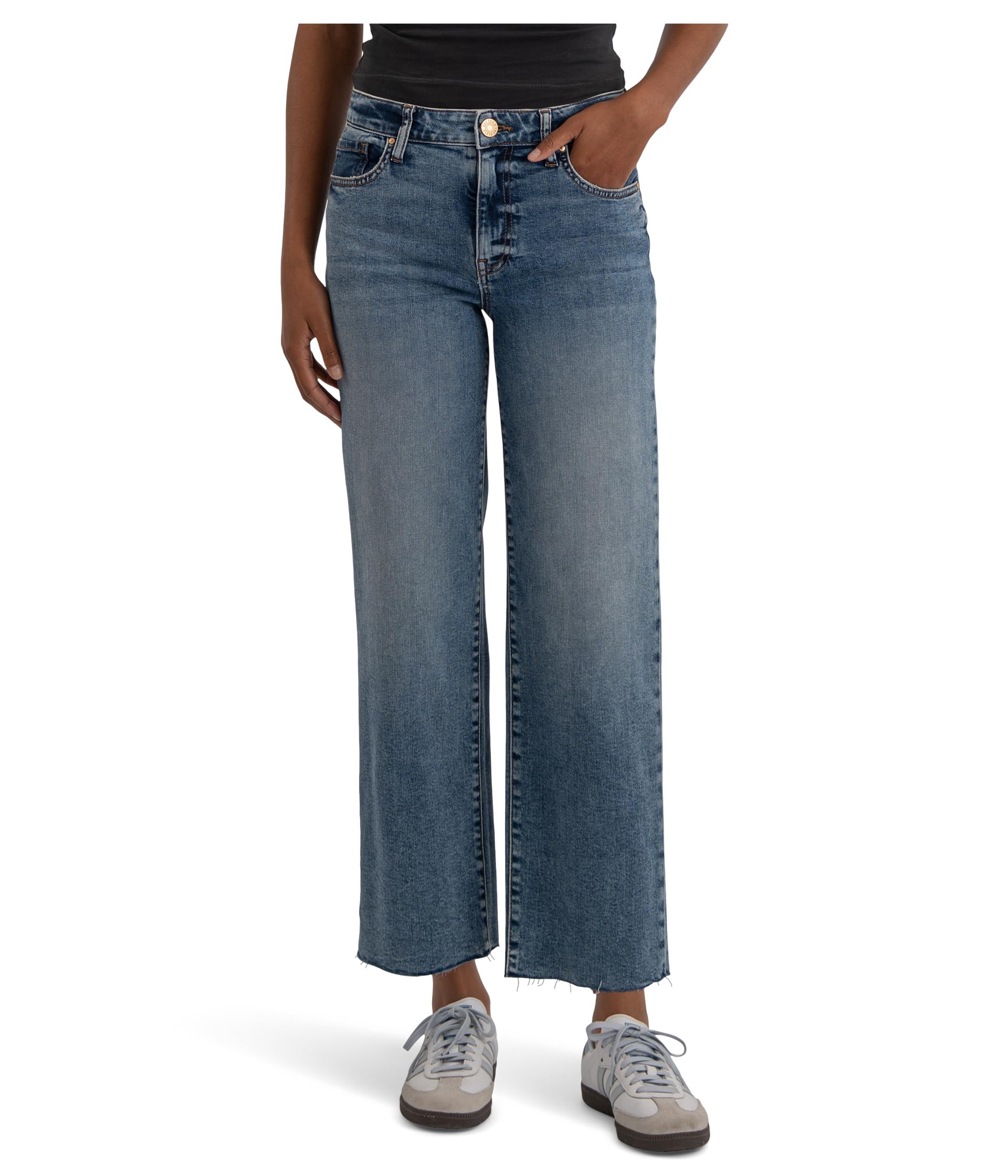 Charlotte High-Rise Wide Leg with Raw Hem