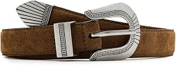 Western-Buckle Belt in Suede