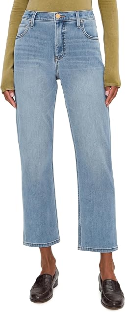 Женские джинсы KUT from the Kloth Blair High-Rise Fab Ab New Straight Leg 5 Pocket in Certify