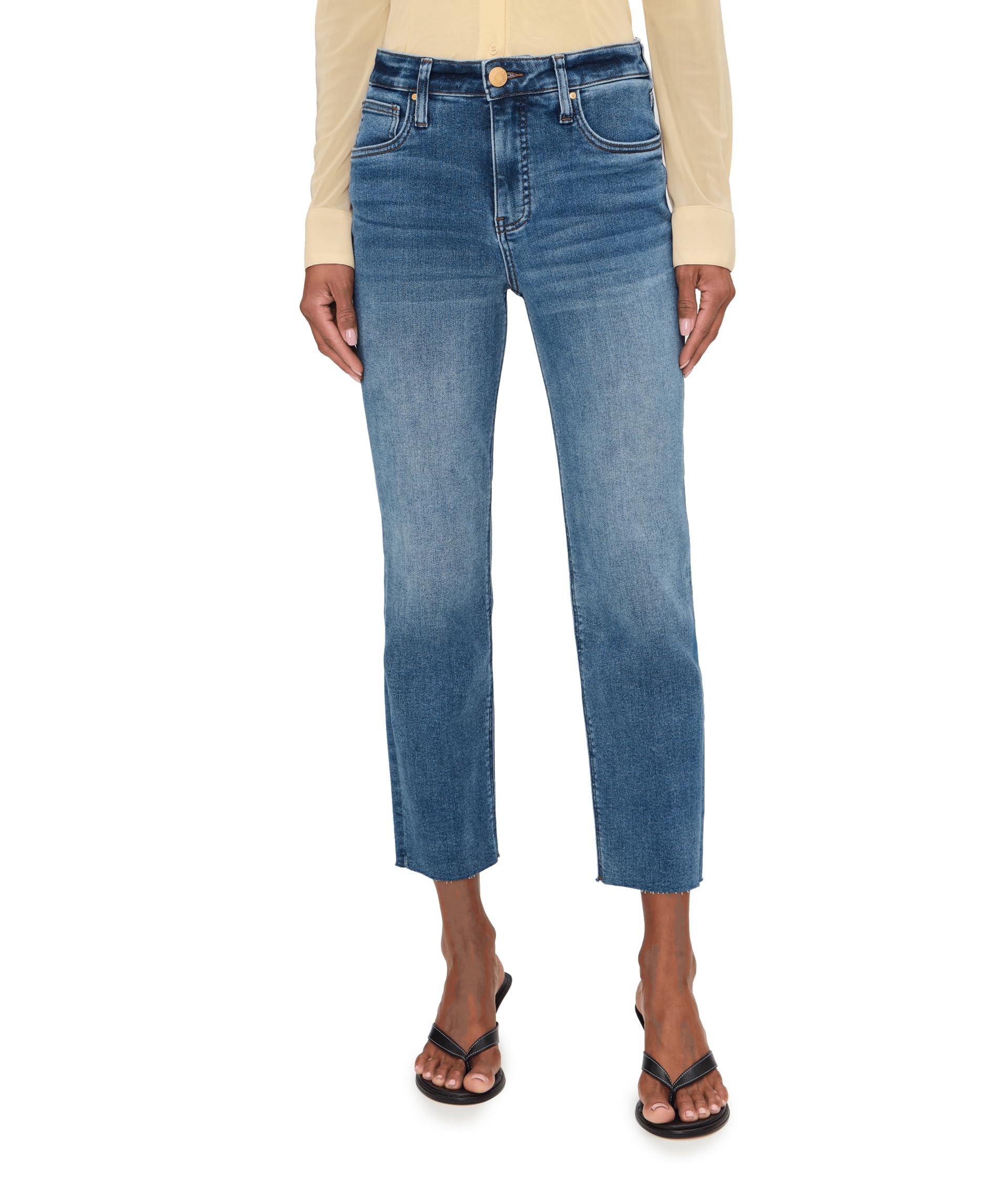 KUT from the Kloth Женские джинсы Rachael High-Rise Fab Ab Mom Raw Hem