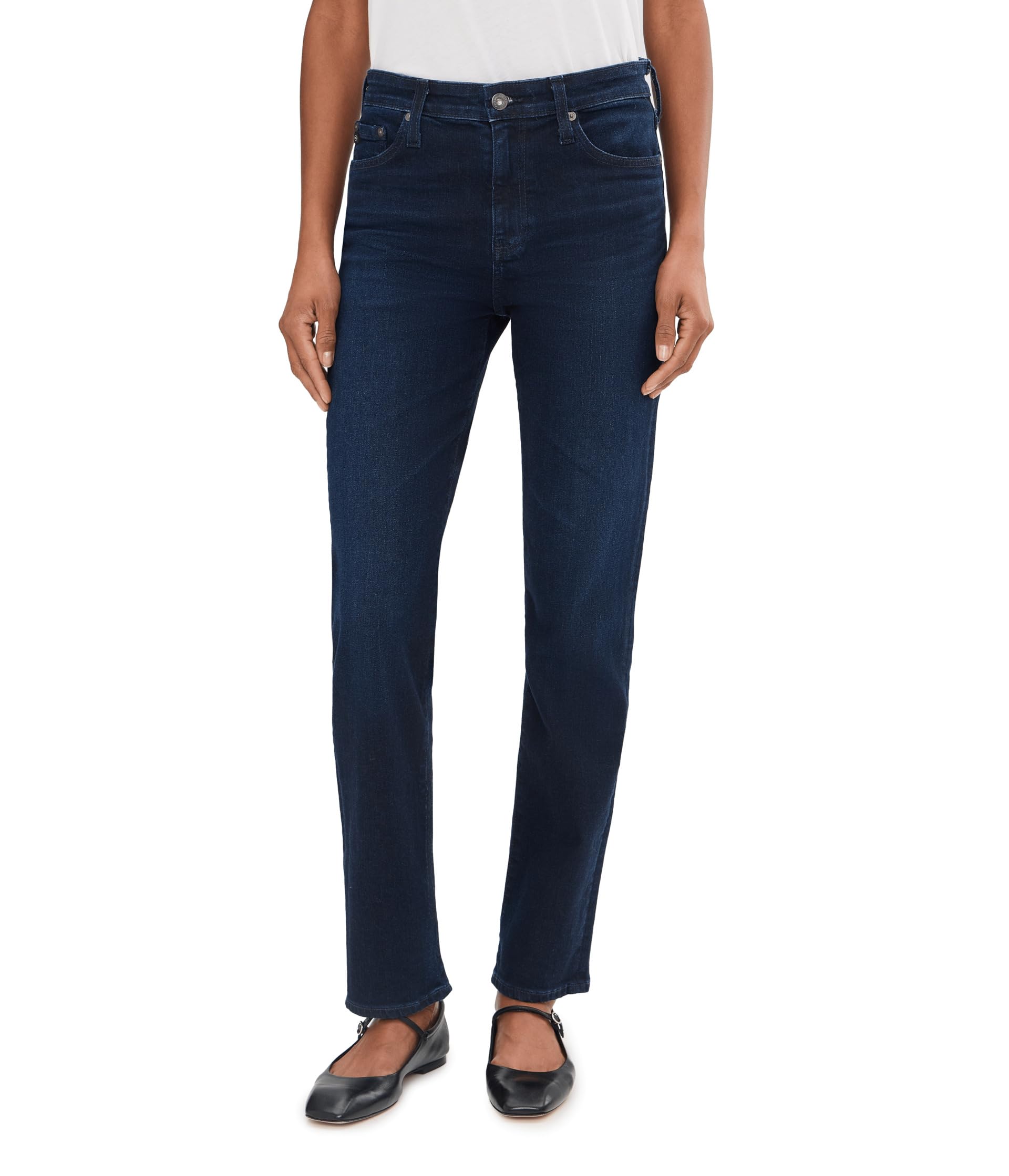 Mari Mid Rise Slim Straight Jean