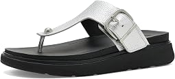 Gen FF Buckle Tumbled Leather Toe Post Sandals