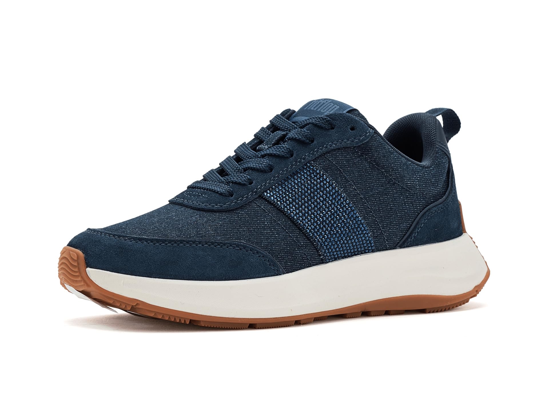 F-mode Flow Crystal Denim/Suede Sneakers