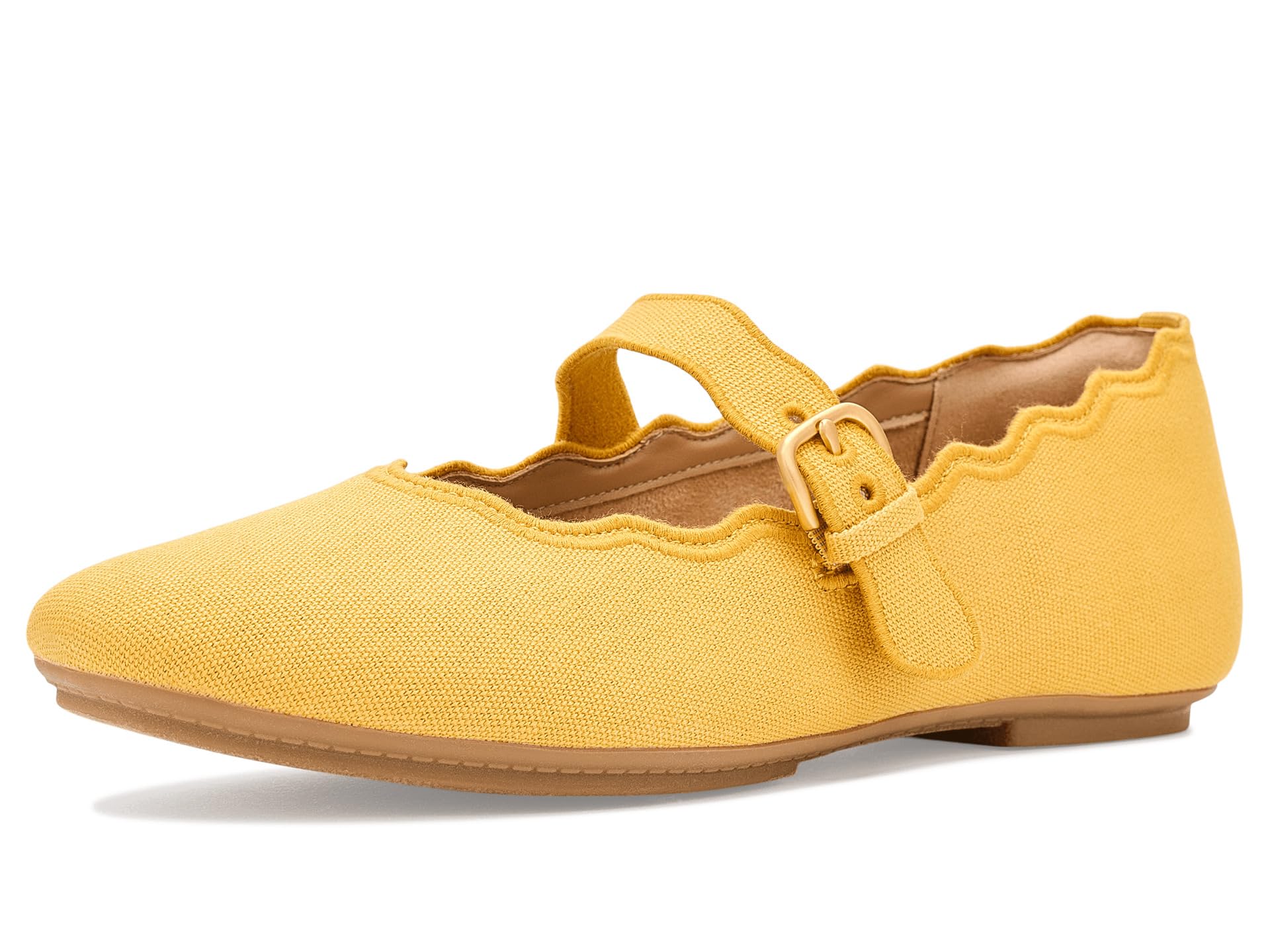 Delicato Wave-Edge Canvas туфли Mary Janes