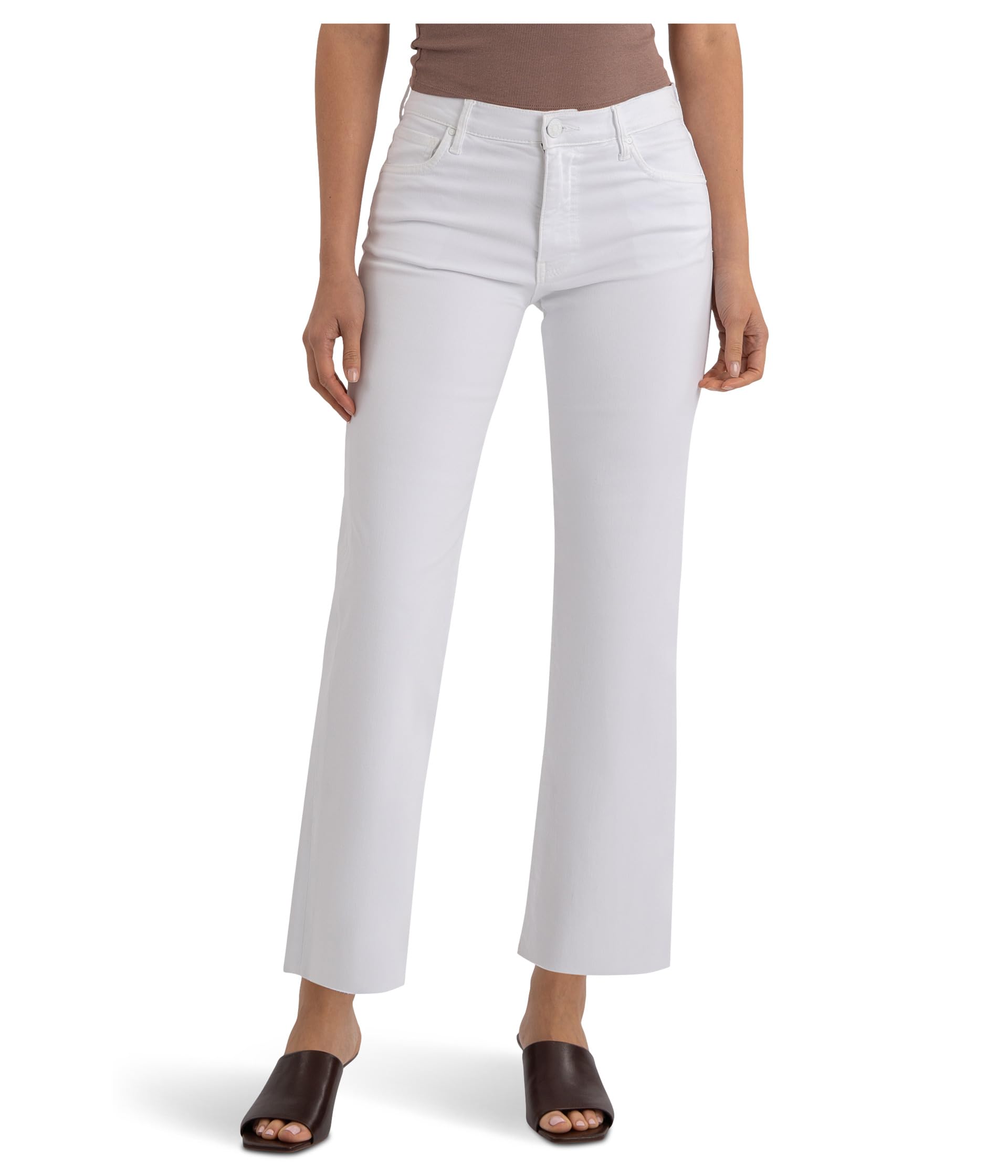 Avery High-Rise Fab Ab Easy Straight Leg Raw Hem