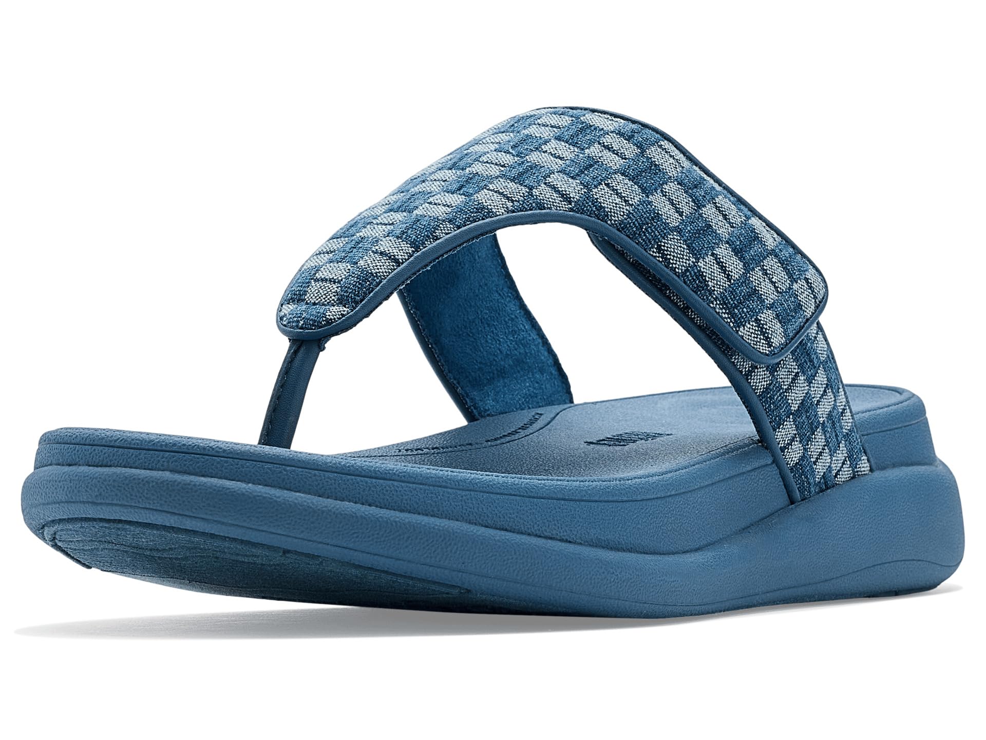 Сандалии FitFlop в клетку из денима