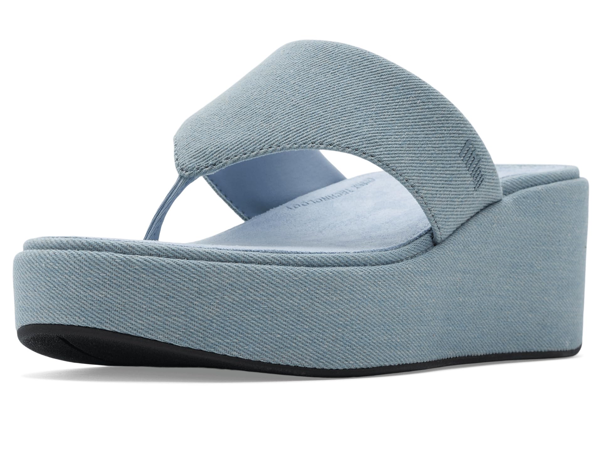 Сандалии FitFlop Platfforms Denim Wedge Toe-Post