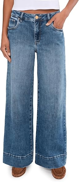 Petite Maya High Rise Fab Ab Wide Leg Back Darts Wide Hem