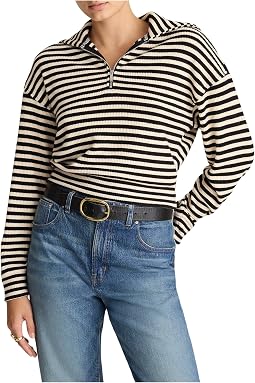 Куртка Madewell Half Zip Stripe Jacket