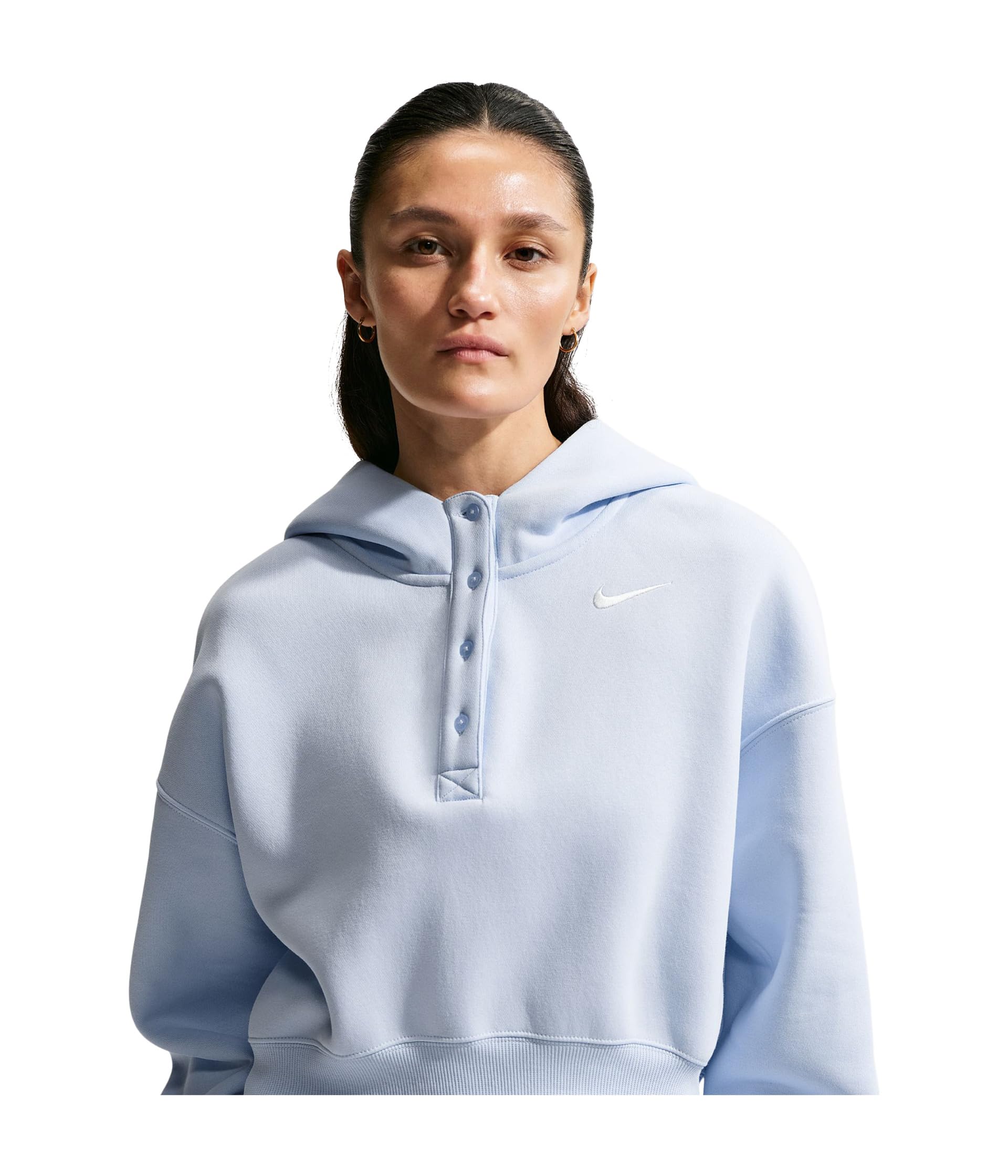 Nike Женский укороченный худи Phoenix Fleece Oversized Crop Henley