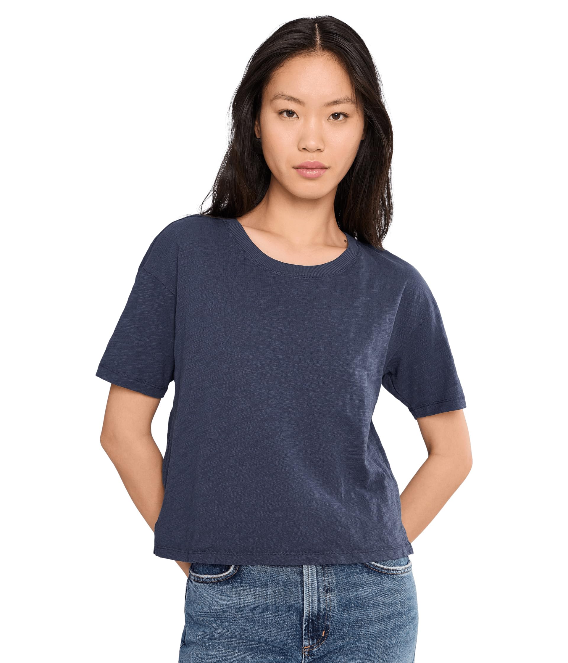 Shrunken Boxy Crew Neck Short Sleeve Tee