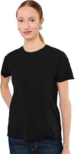 Short Sleeve Step Hem Crew Neck Short Sleeve Tee