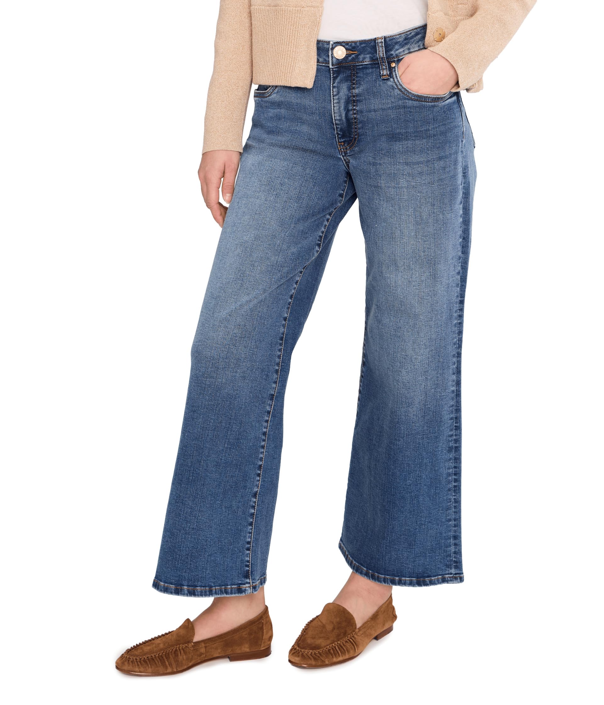 Petite Maya High-rise Fab Ab Wide Legs Regular Hem