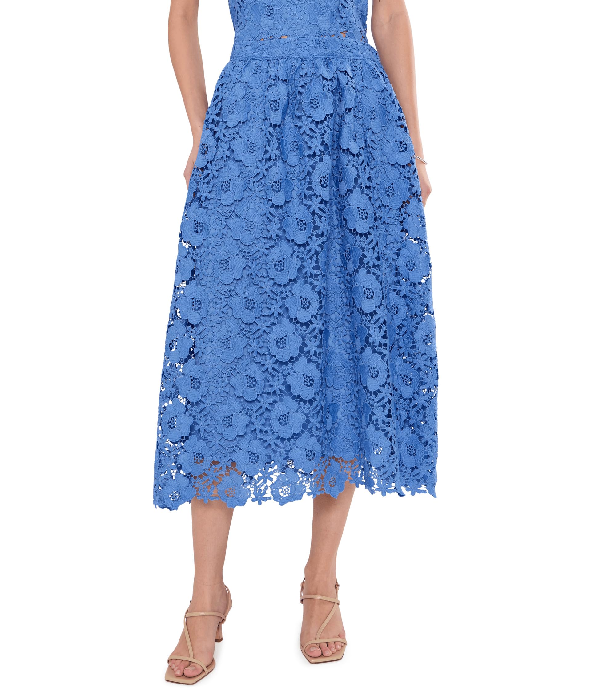 Midi Lace A-line Skirt