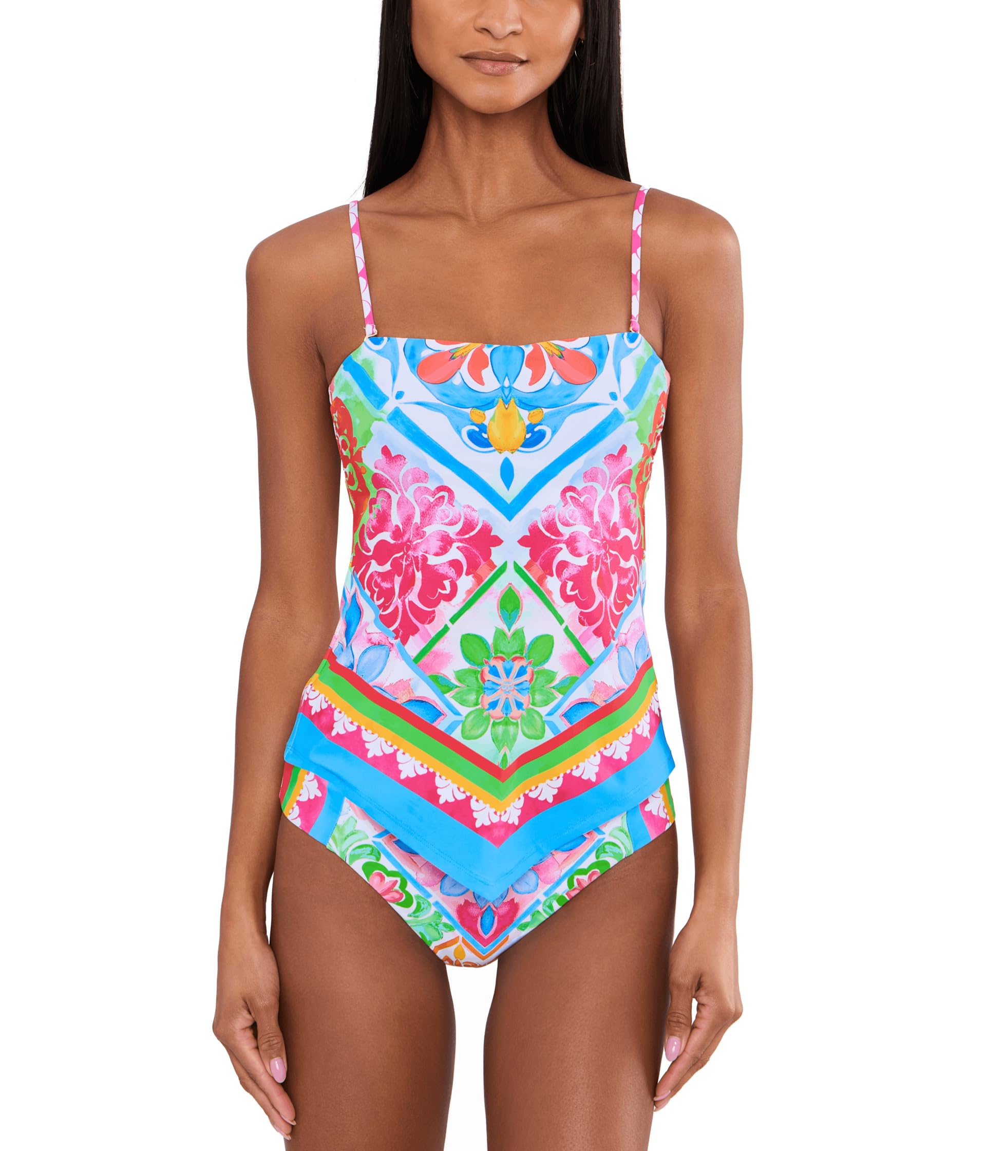 Mijas Casey Hankercheif Tankini Top BECCA Женский
