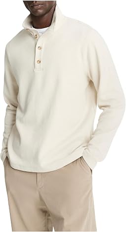 Button Mock Neck Long Sleeve