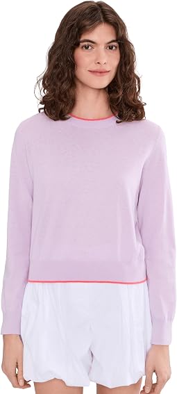 Свитер с круглым вырезом и отделкой Picot Edge Lilla P