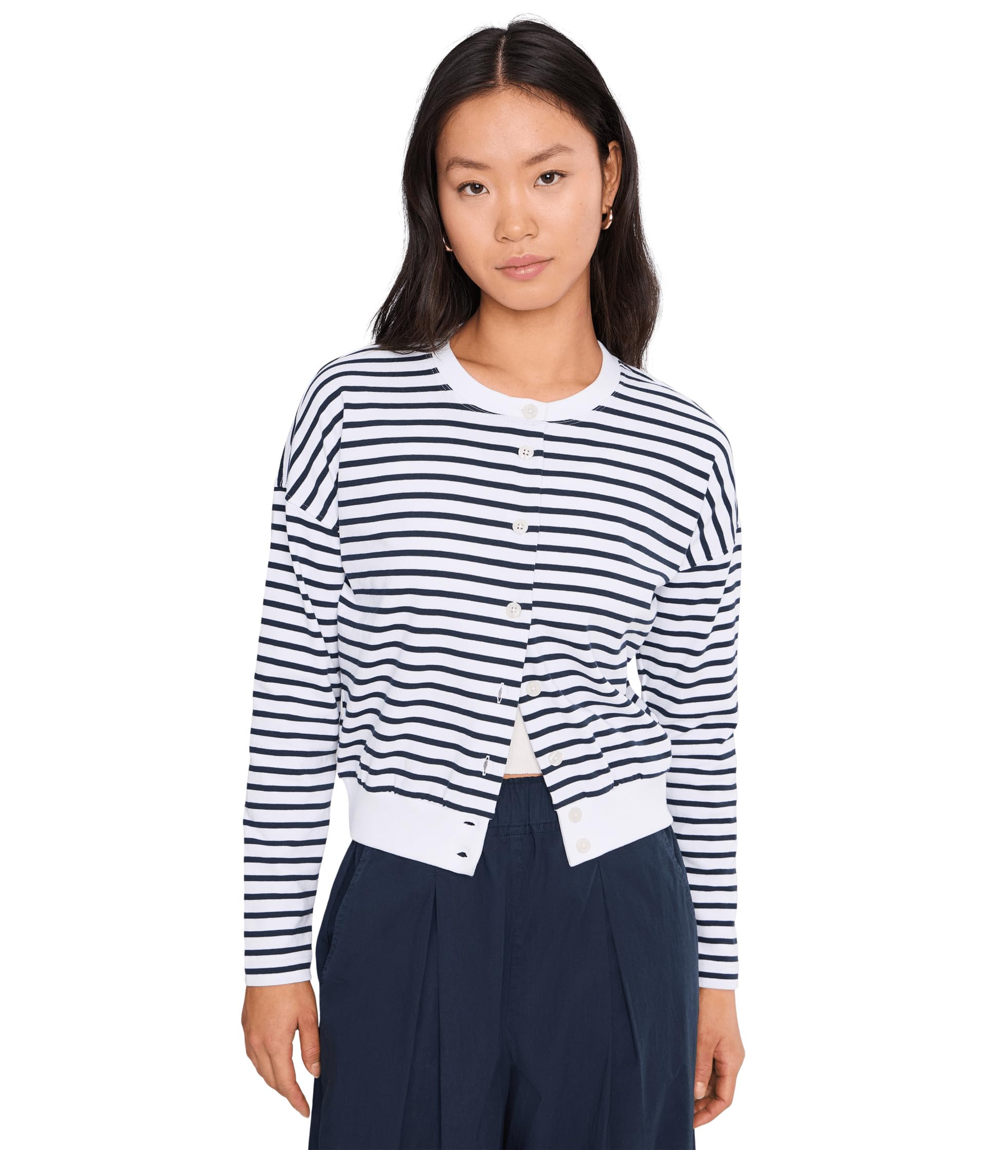 Rib Trim Cardigan