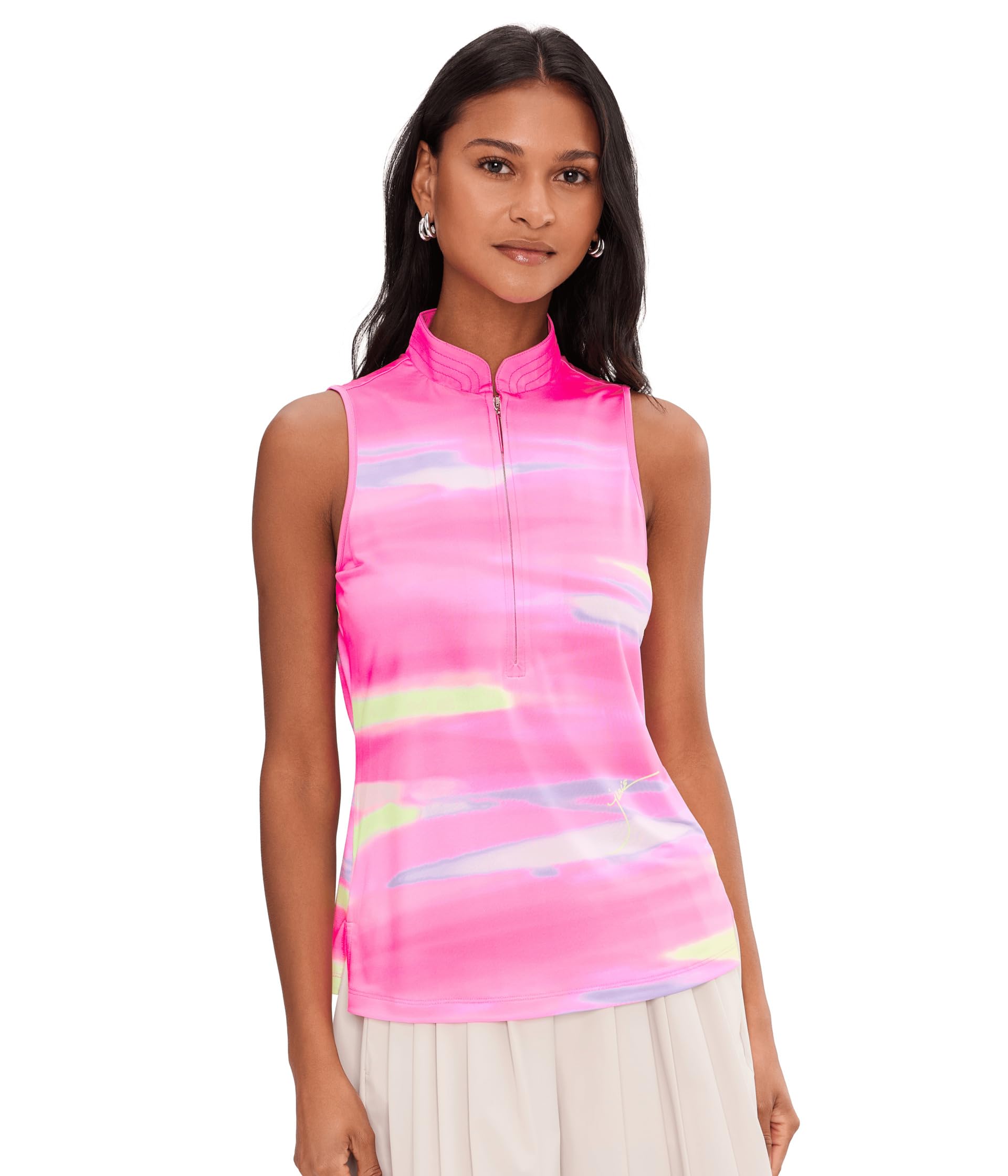 Painted Sunset Sleeveless Front Zip топ женский