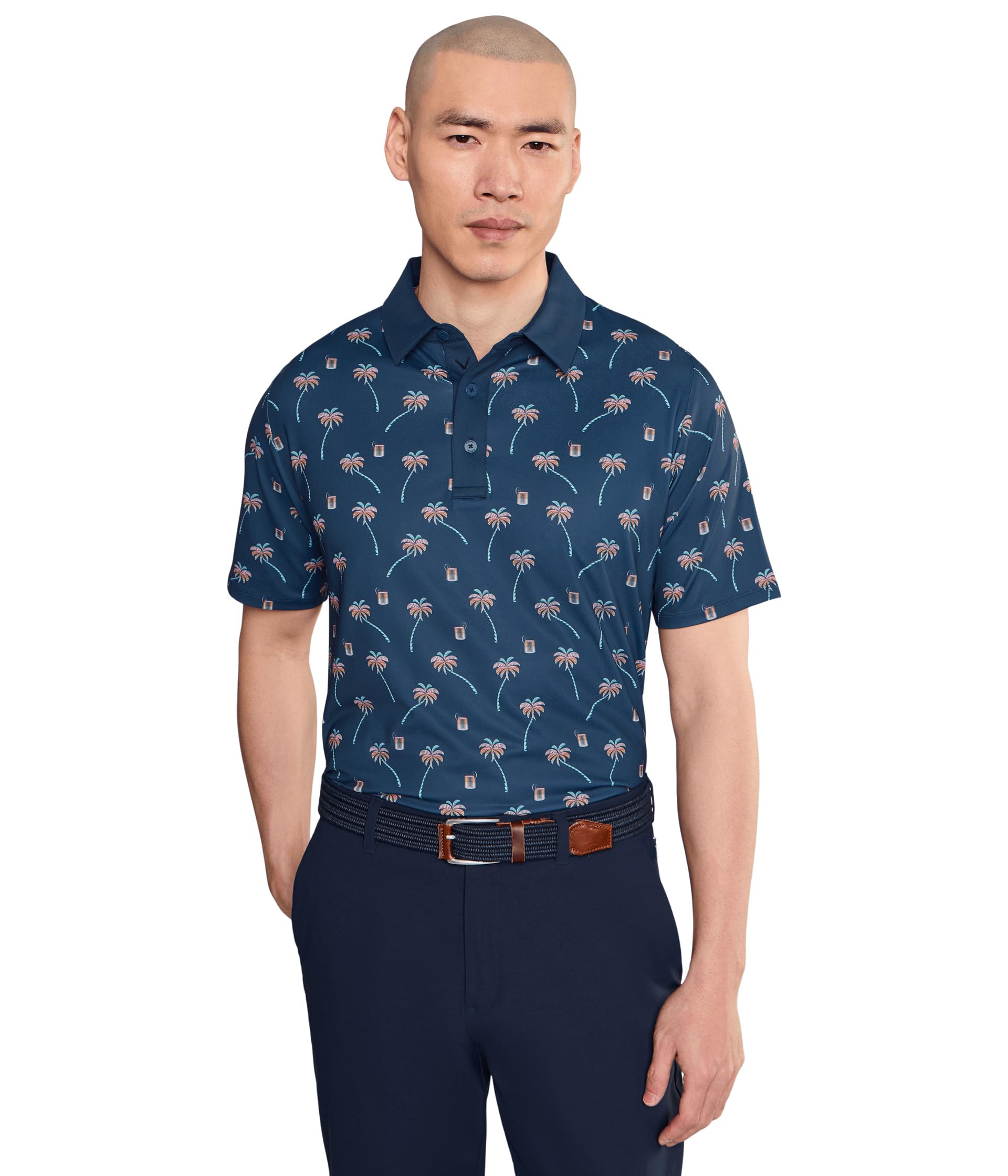 Поло с принтом Ombre Tropical