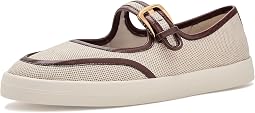 Mahogany Croc Print/Natural Canvas