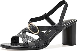 Black Glossy Snake Print Leather