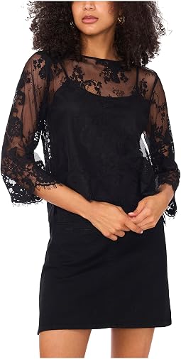 Scalloped Hem Round Neck Long
