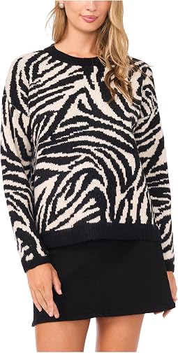 Джемпер Vince Camuto Jacquard с круглым вырезом