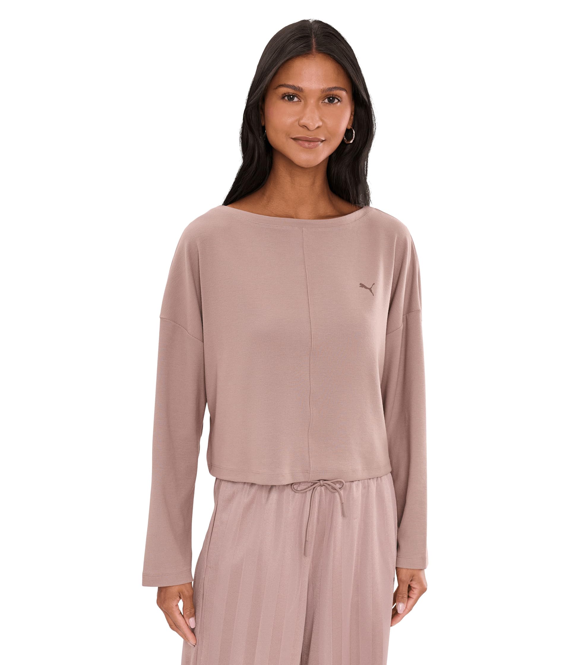 Cloudspun Ribbed Slouchy Long Sleeve Tee