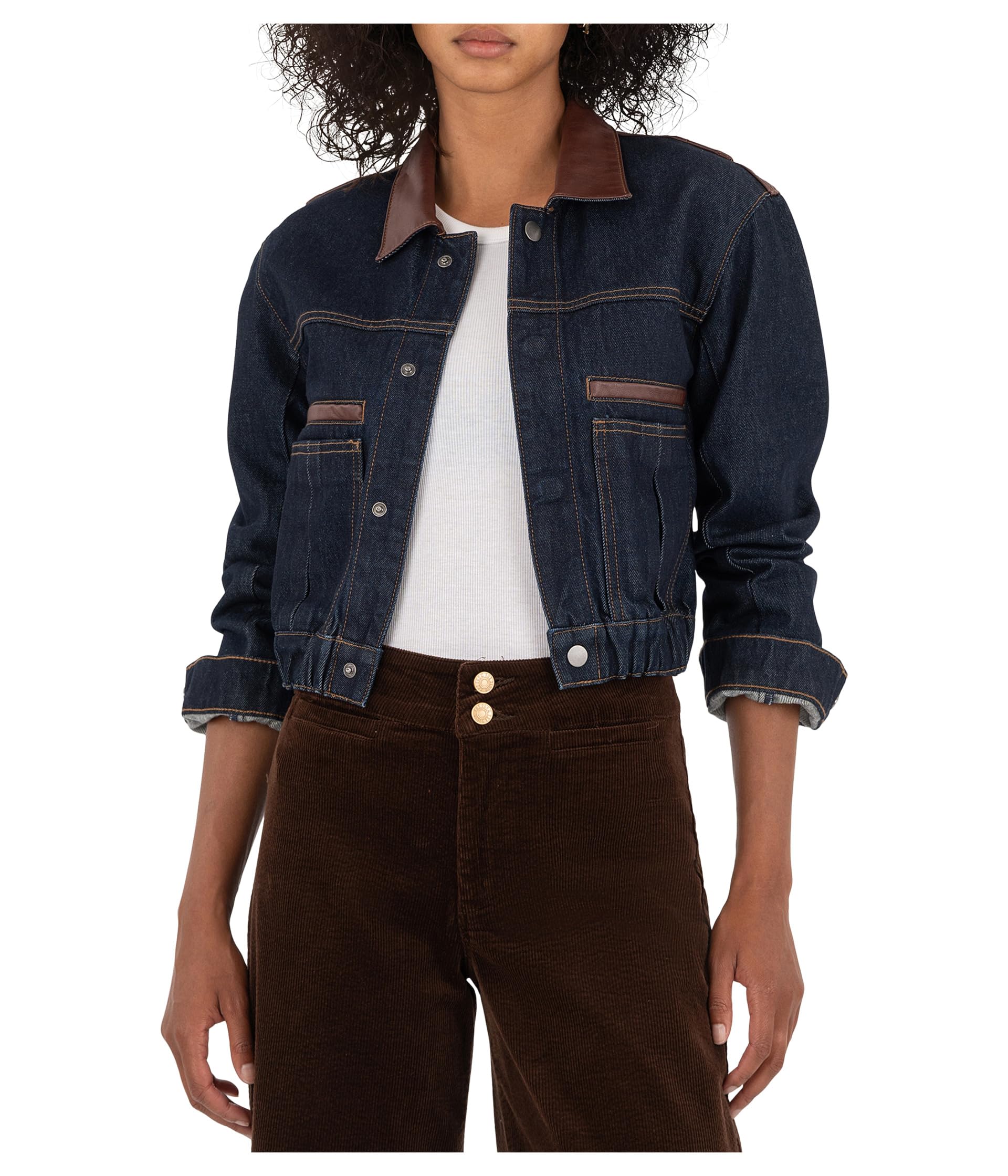 Женская куртка Ella Button Front Contrast