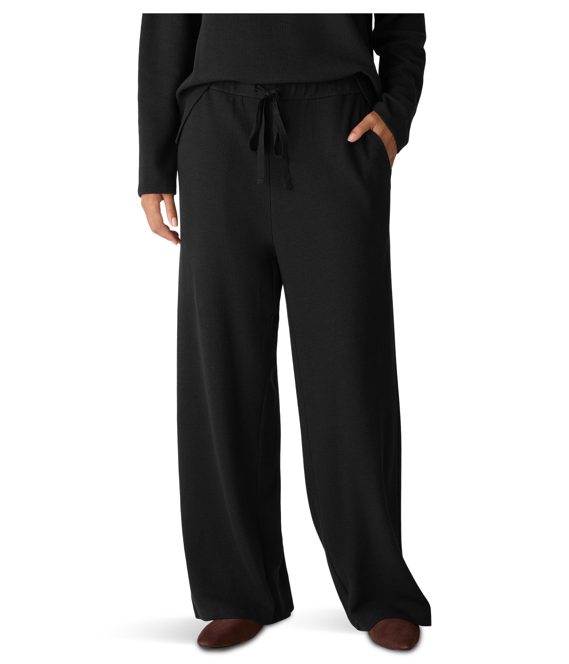 Waffle Doubleknit Wide Ankle Pant