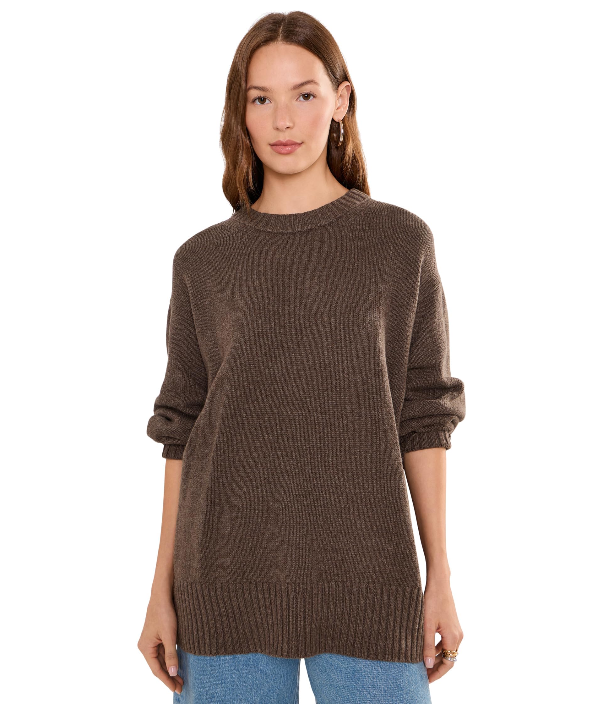 Cotton and Recycled Cashmere Crew Neck Sweater